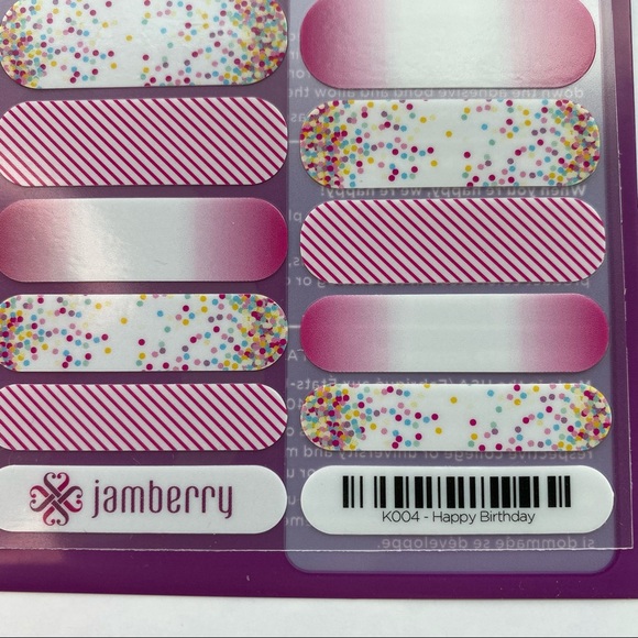 Jamberry nail wraps- Happy Birthday full sheet - Picture 3 of 3